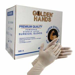 Powdered Sterile Latex Surgical Gloves (Golden Hands)